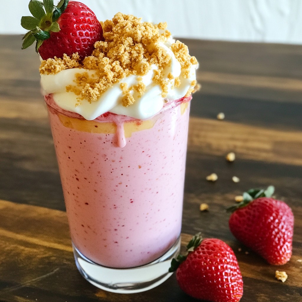 Strawberry Cheesecake Smoothie Creamy and Delicious Blend