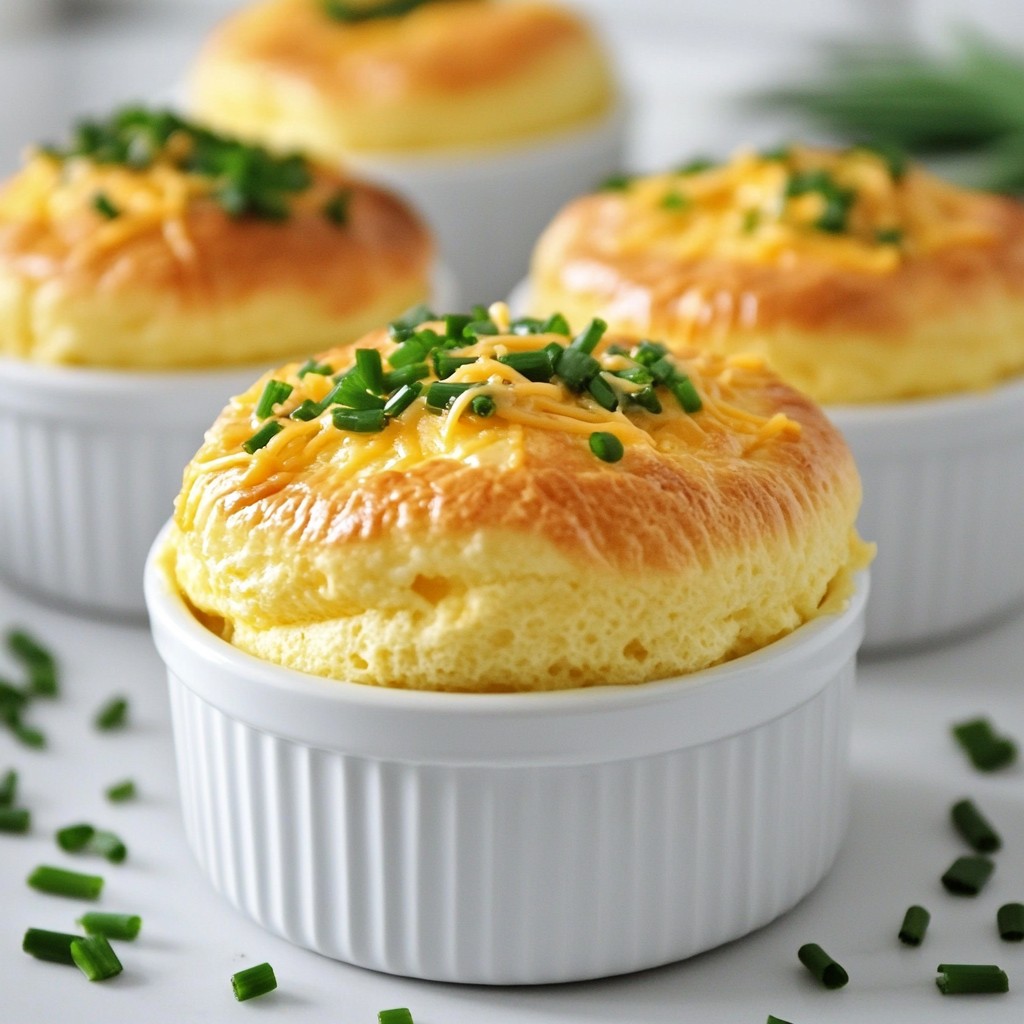 Fluffy Air Fryer Chive and Cheese Souffle Delight