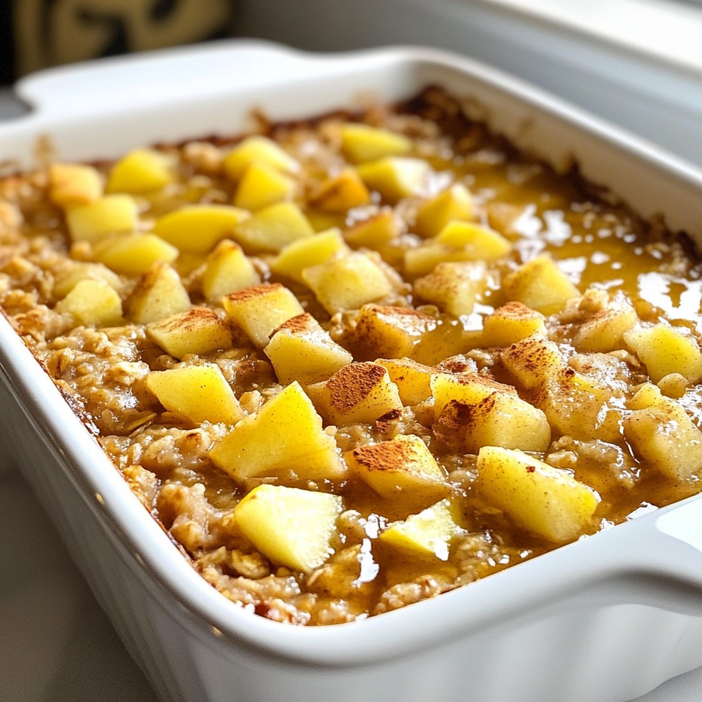 Apple Cinnamon Oatmeal Bake Energizing Breakfast Dish