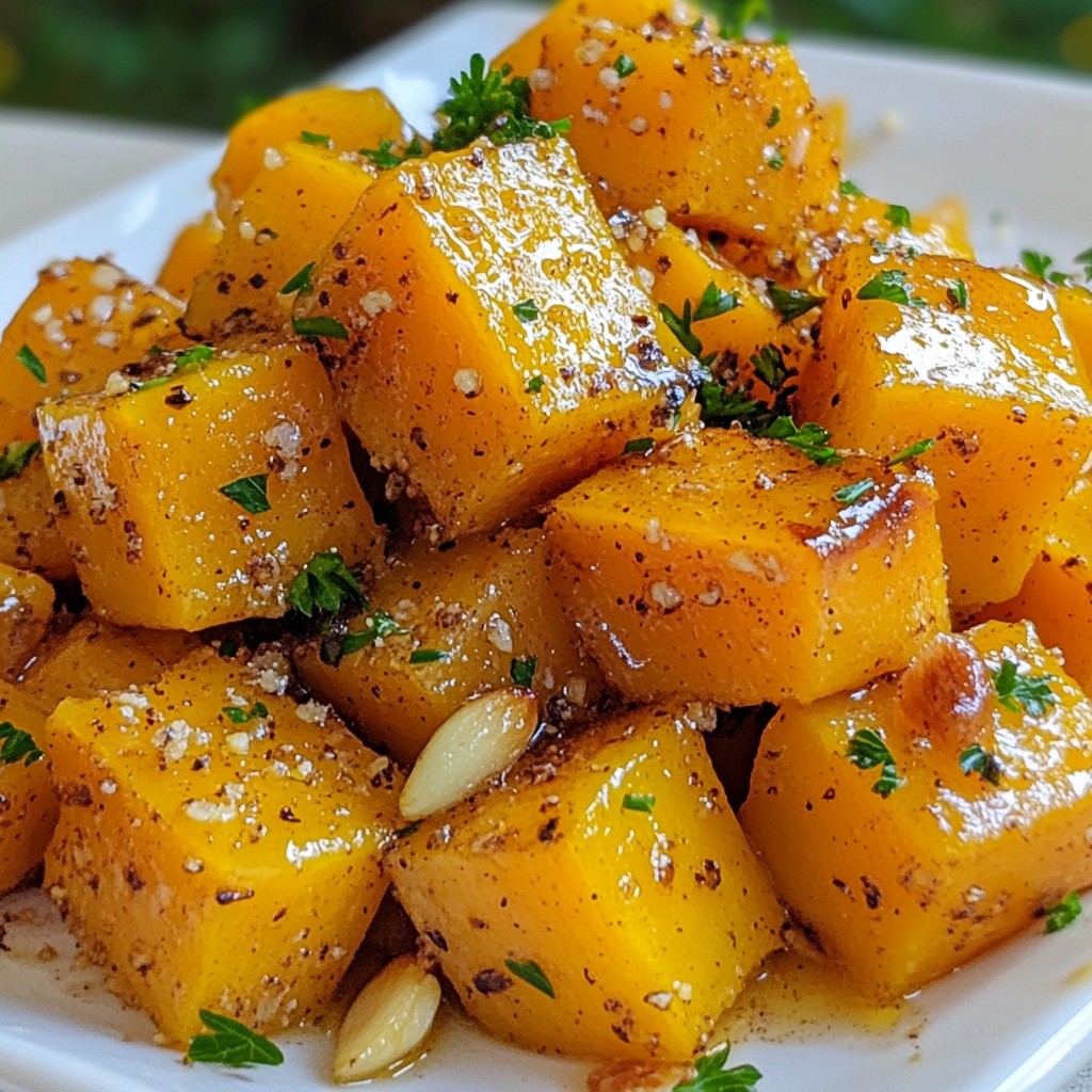Honey Garlic Roasted Butternut Squash Delight