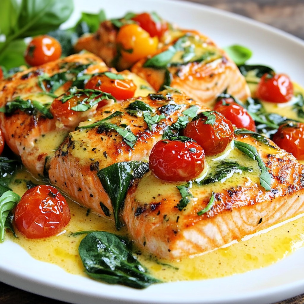 Creamy Garlic Tuscan Salmon Easy and Flavorful Meal
