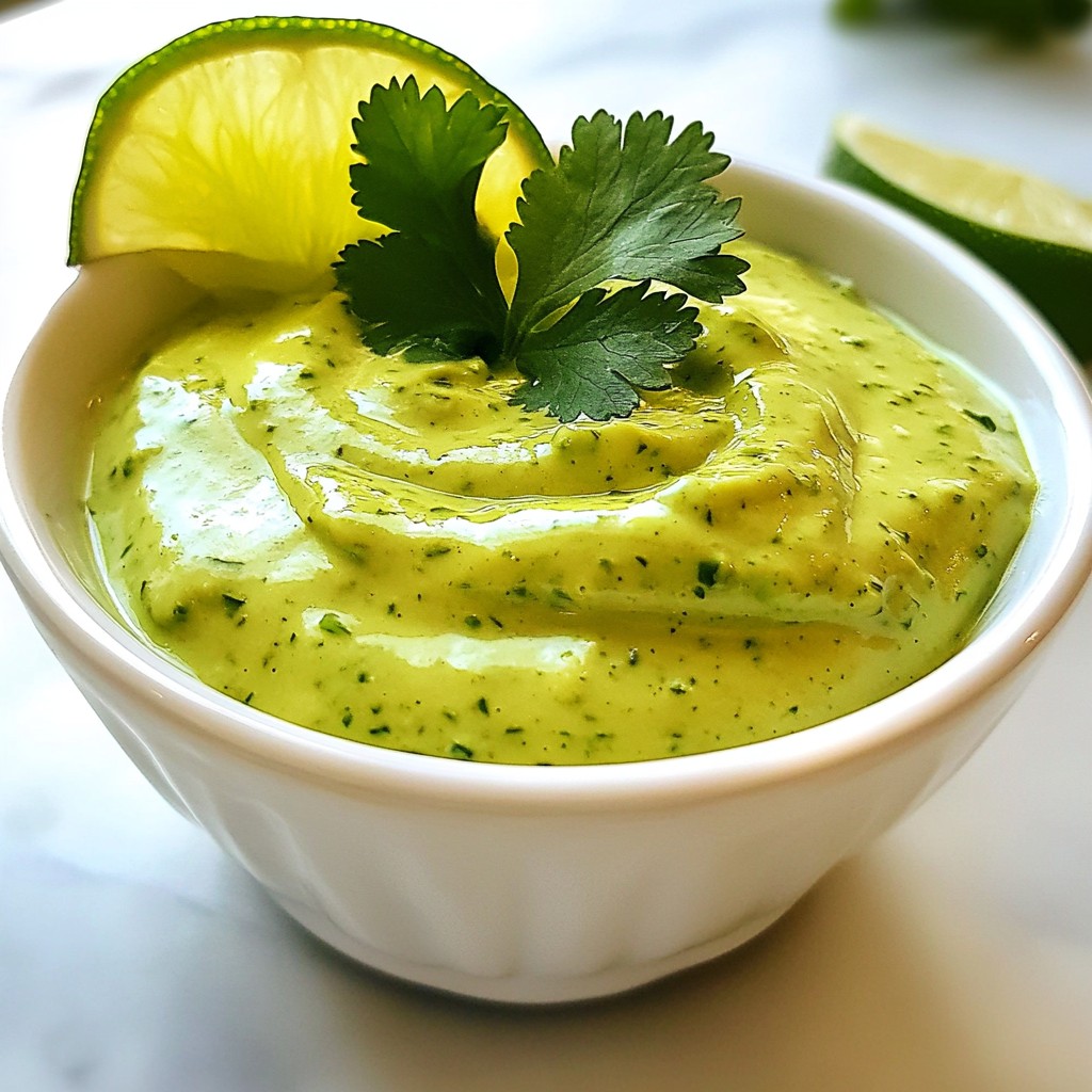 Avocado Cilantro Lime Dressing Fresh and Zesty Flavor