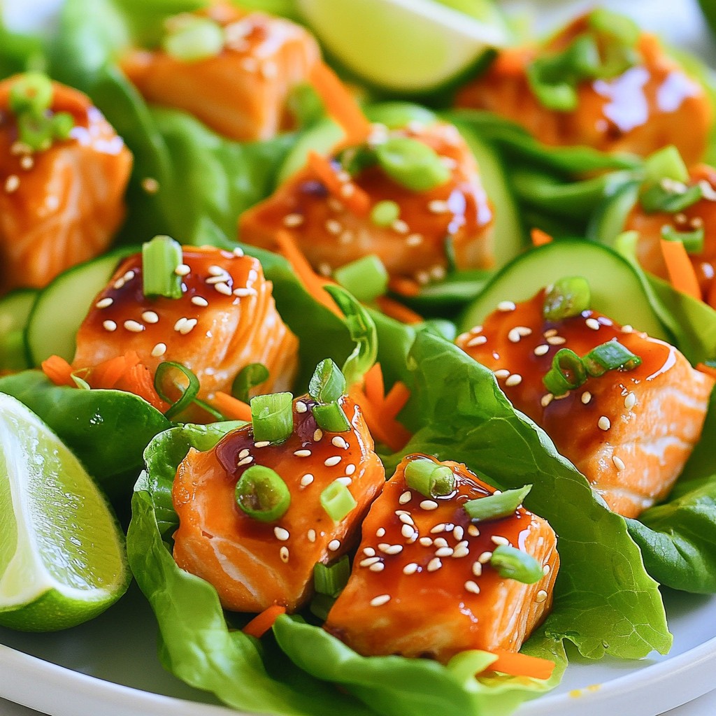 Teriyaki Salmon Lettuce Wraps Flavorful and Easy Meal