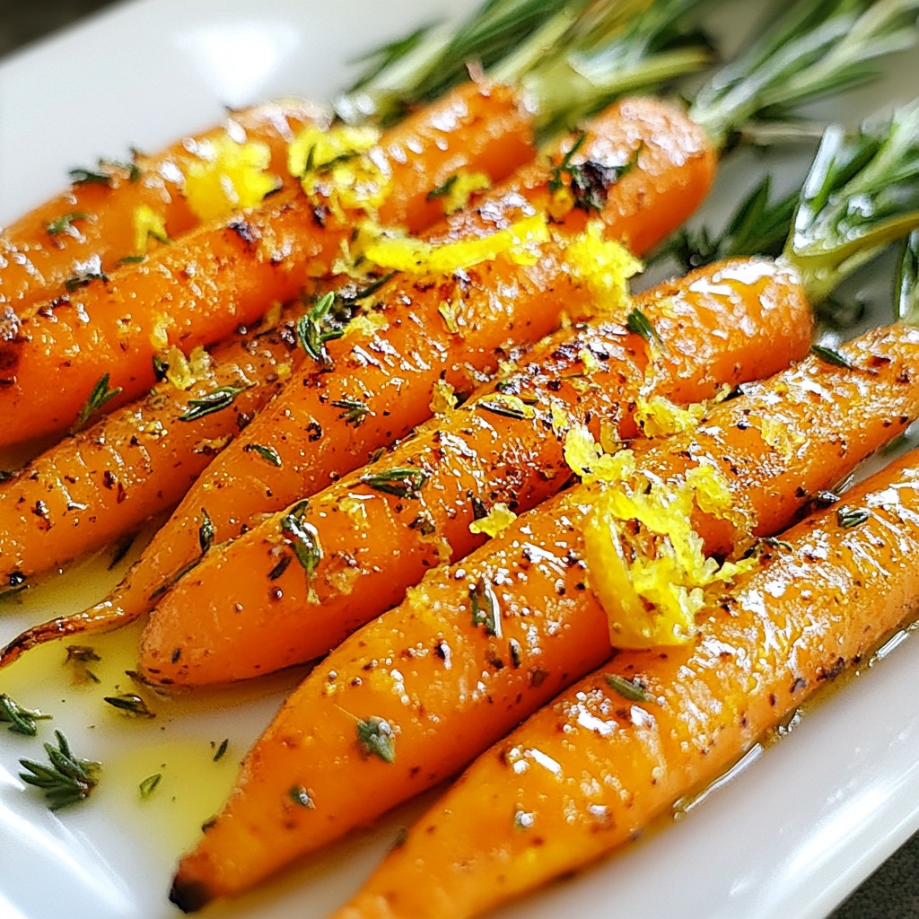Herb Garlic Roasted Baby Carrots Tasty and Simple Dish