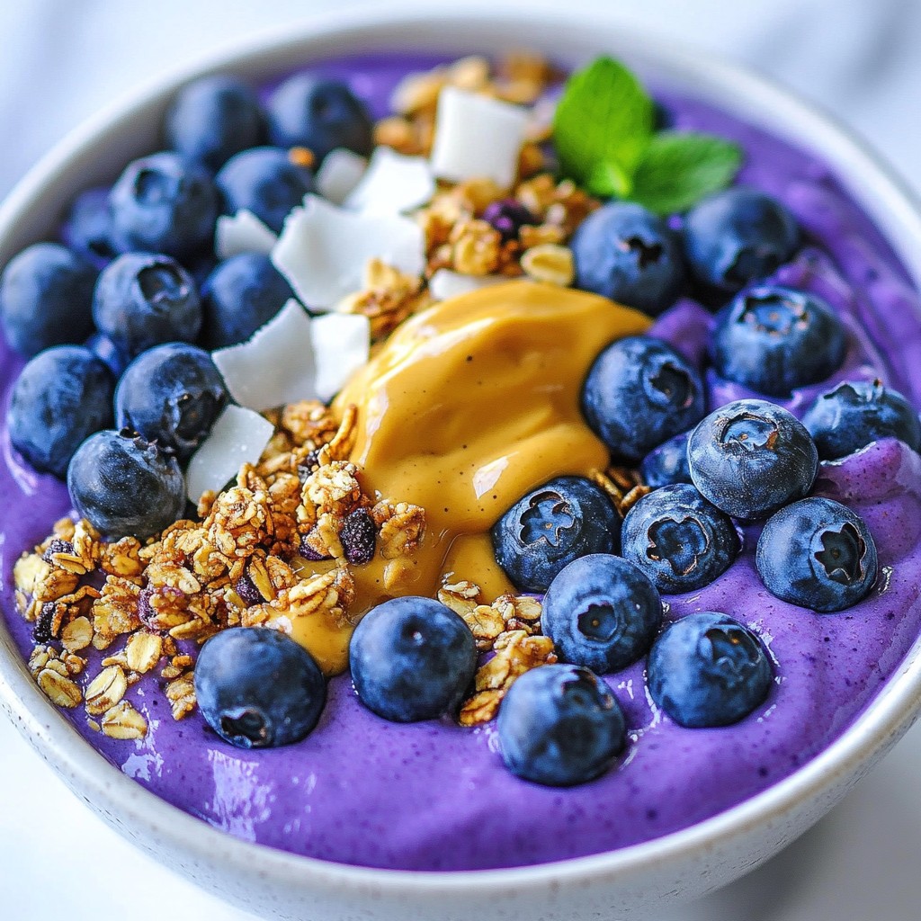 Blueberry Cheesecake Smoothie Bowl Quick and Creamy Treat