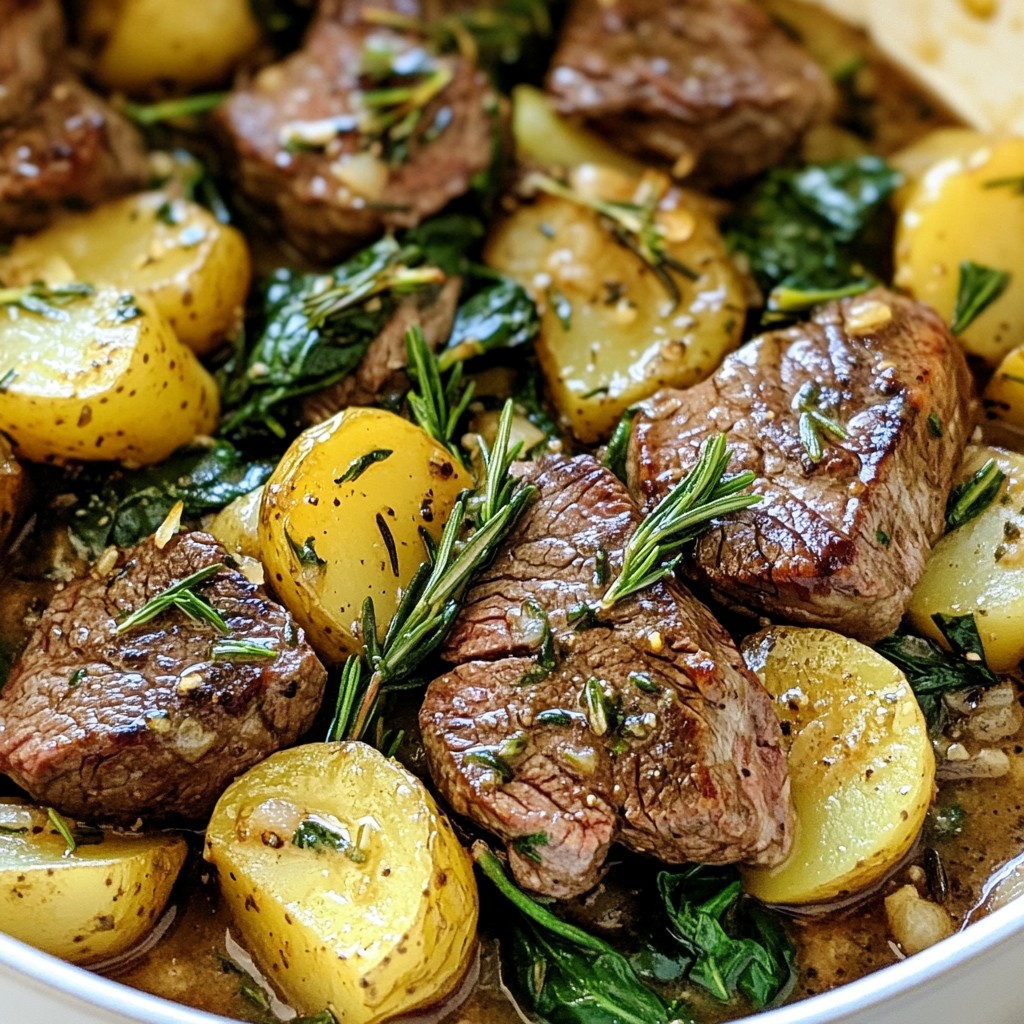 Garlic Butter Steak & Potato Skillet Savory Delight