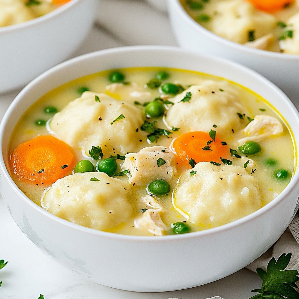 Creamy Chicken and Dumpling Soup Simple Comfort Meal