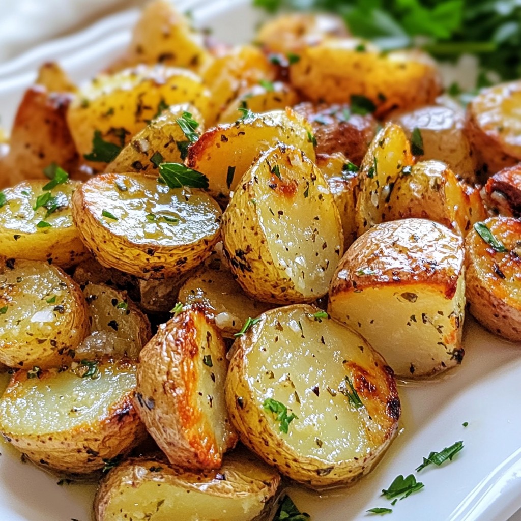 Garlic Herb Roasted Baby Potatoes Easy and Crispy Dish