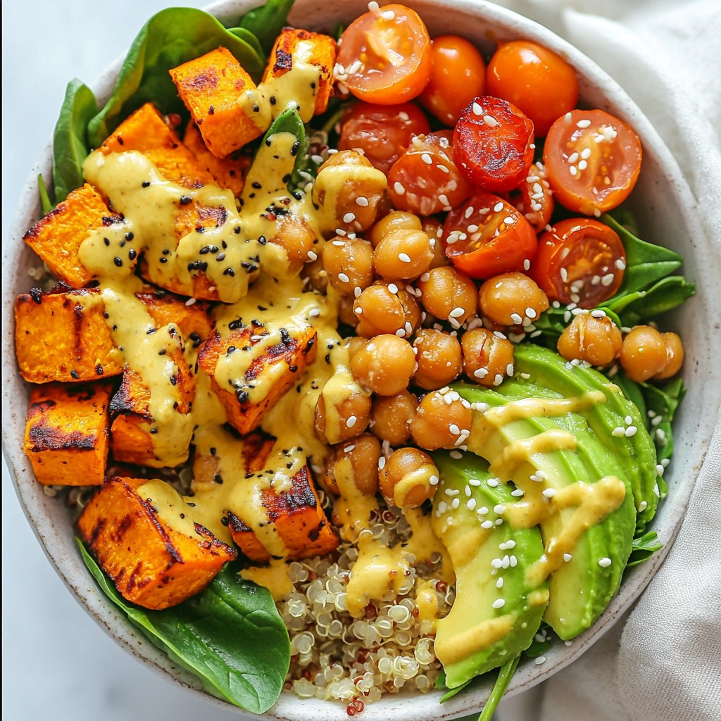 Savory Sweet Potato Chickpea Buddha Bowls Recipe