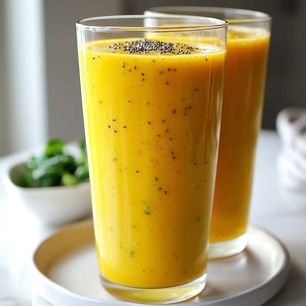 Mango Lime Energy Smoothie Refreshing and Healthy Boost