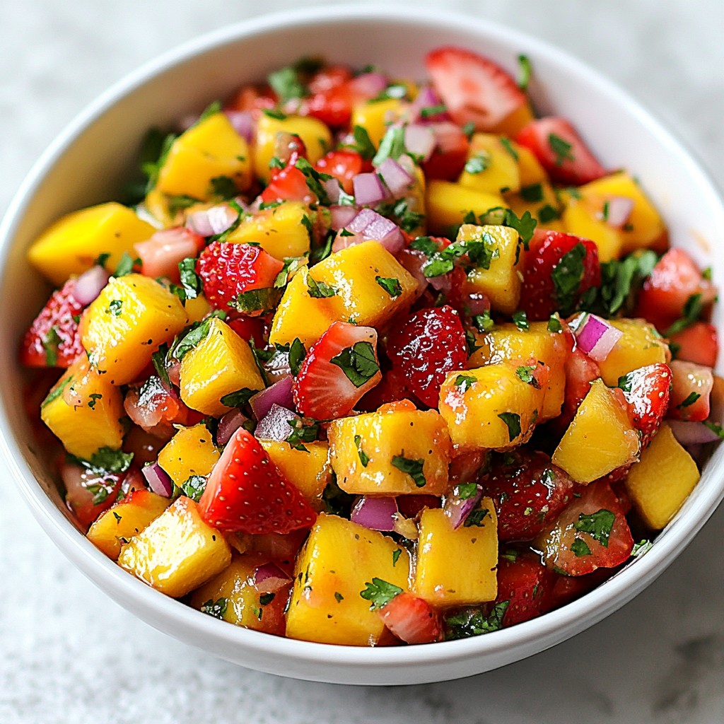 Savory Strawberry Mango Salsa Fresh and Flavorful Snack