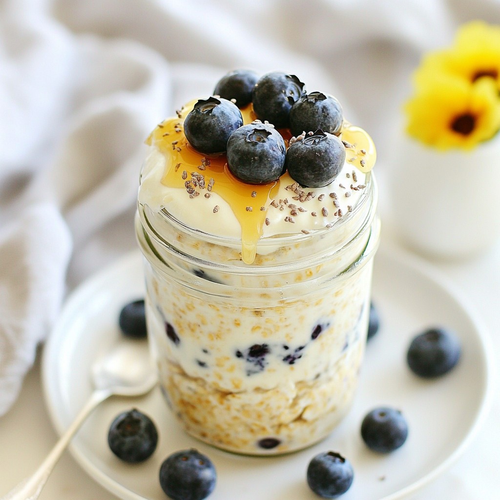 Blueberry Cheesecake Overnight Oats Delicious Delight