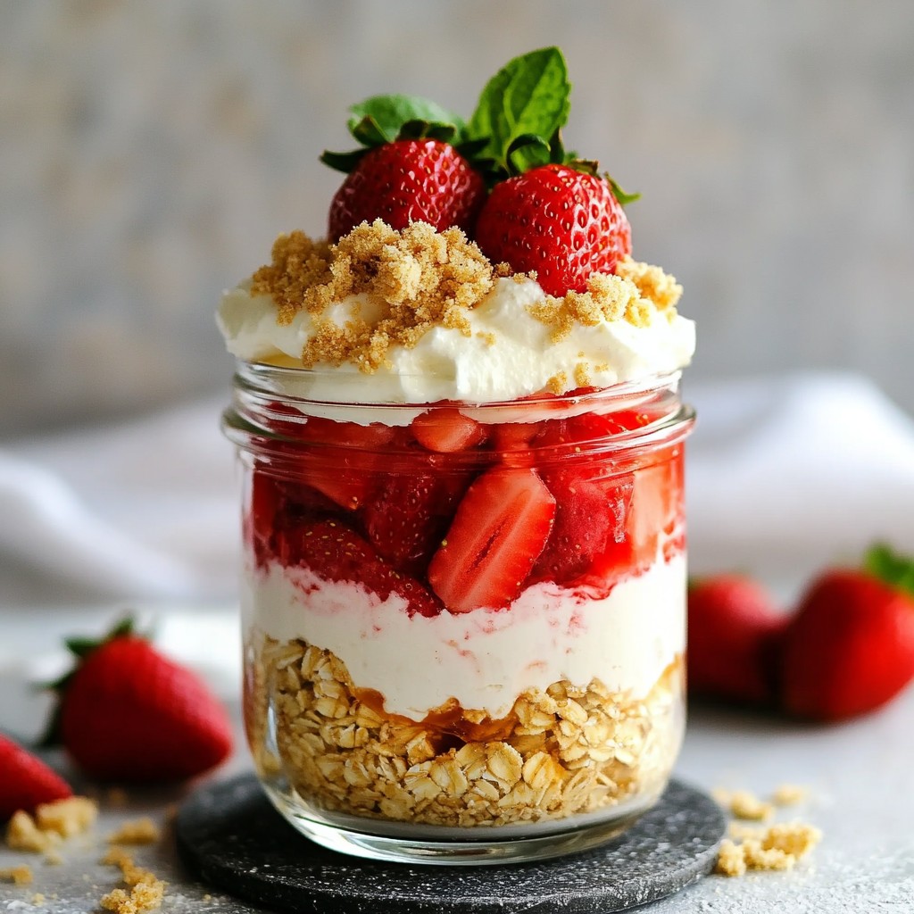 Strawberry Cheesecake Overnight Oats Simple Recipe