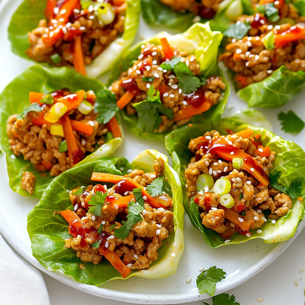 Spicy Chicken Lettuce Wraps Flavorful and Quick Dish