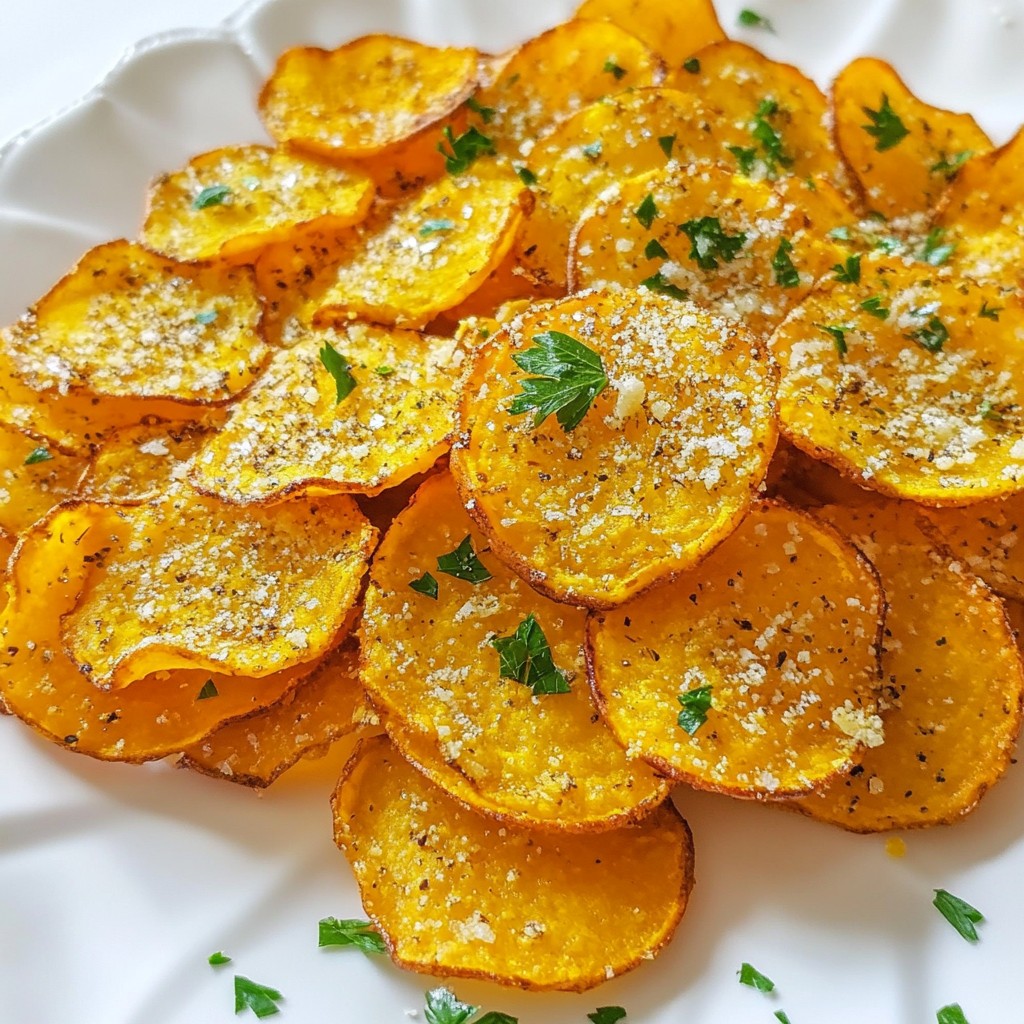 Garlic Parmesan Sweet Potato Chips Crispy Delight