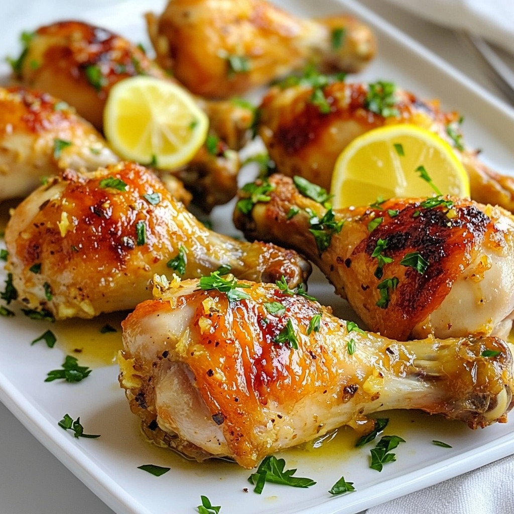 Lemon Garlic Chicken Drumsticks Easy Dinner Recipe