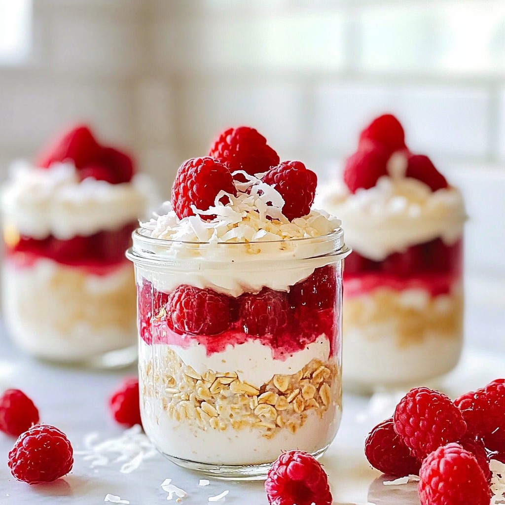 Raspberry Coconut Overnight Oats Nutritious Delight