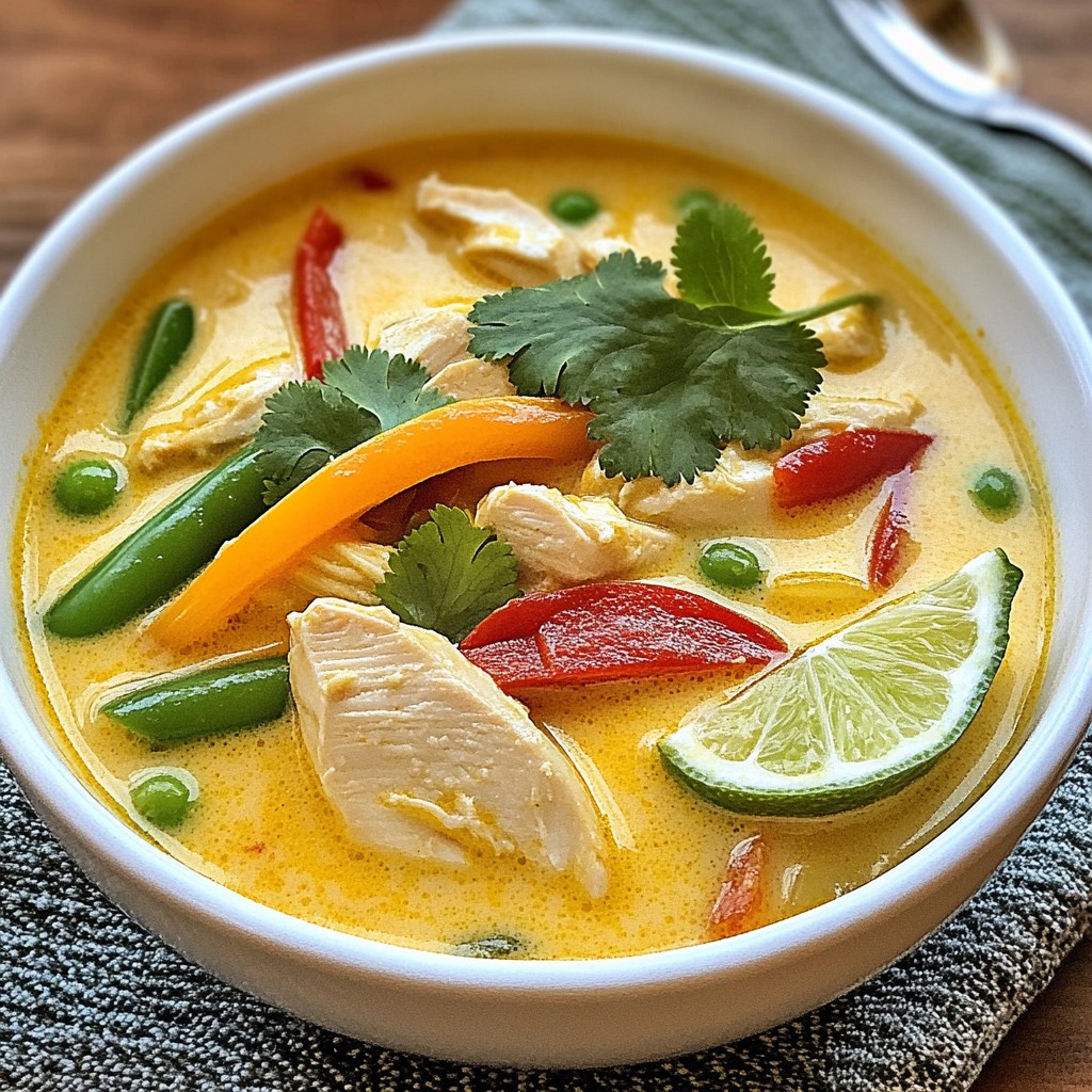 Thai Coconut Chicken Curry Soup Flavorful and Simple