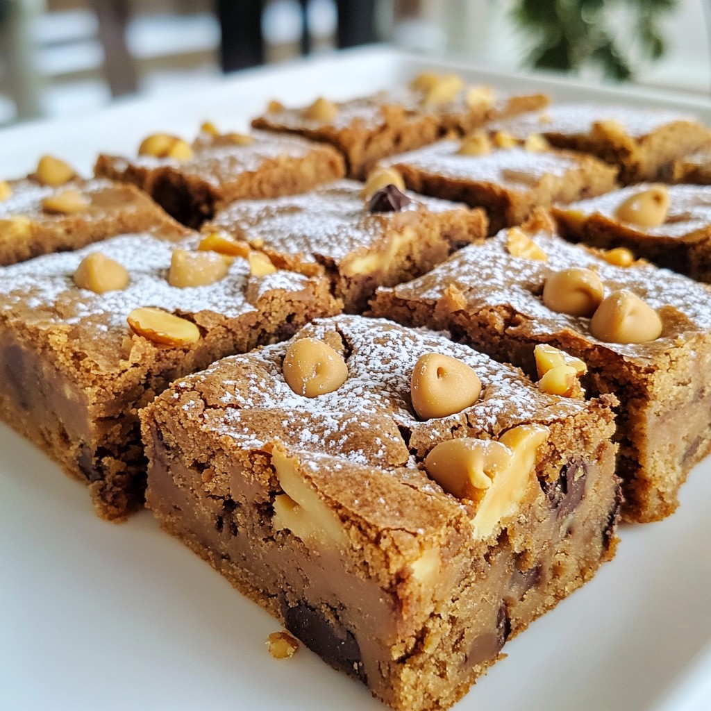 Peanut Butter Chocolate Chip Blondies Simple Treat Recipe