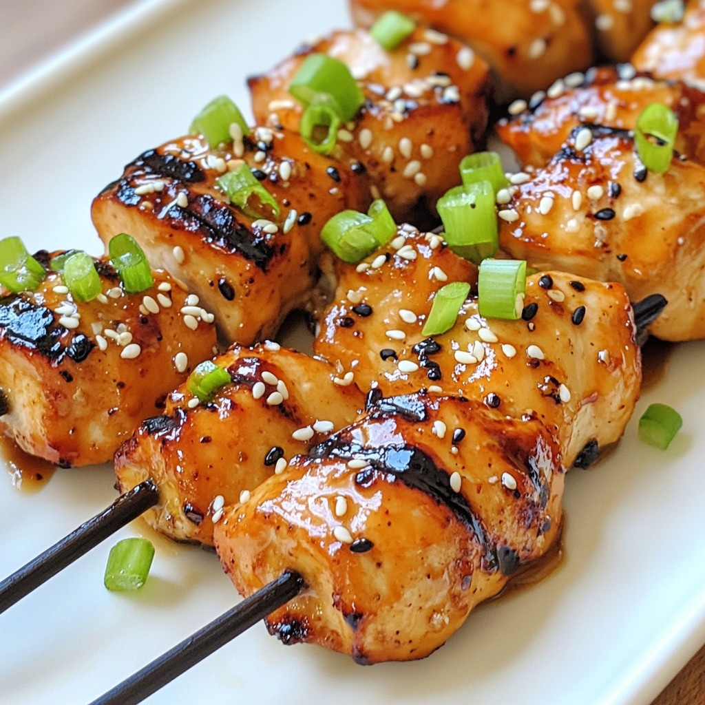 Sesame Teriyaki Chicken Skewers Flavorful Delight
