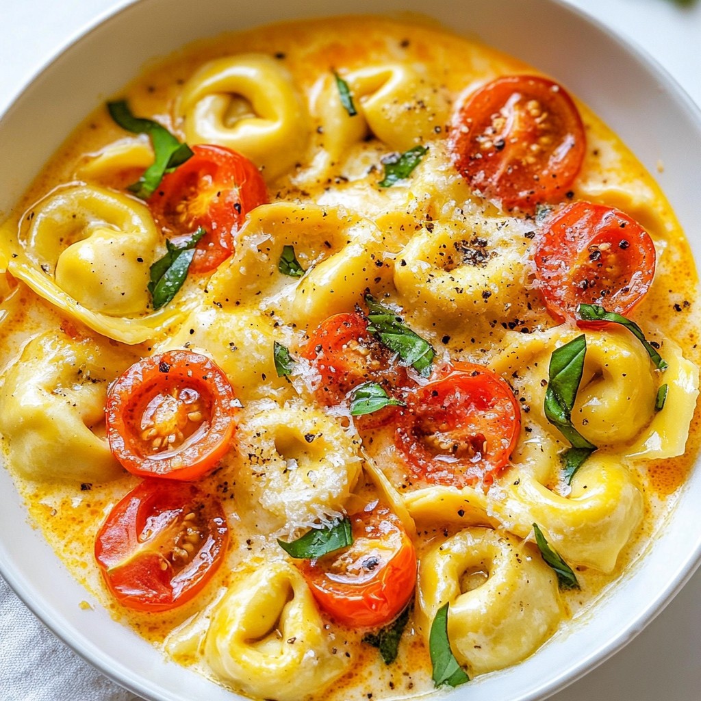 Creamy Tomato Basil Tortellini Easy and Flavorful Dish