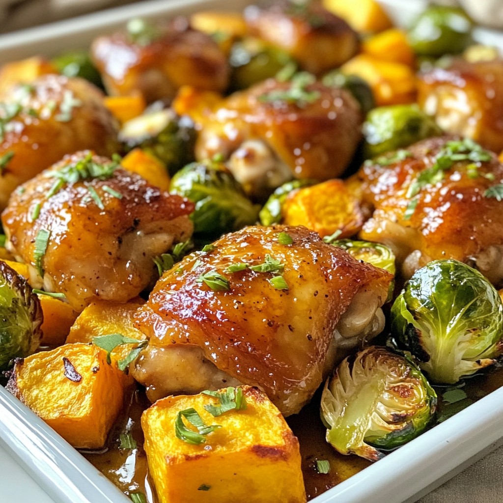 Maple Dijon Chicken Thighs Sheet Pan Delight