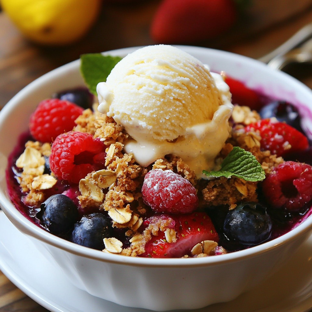 Triple Berry Crumble Delightful and Easy Dessert