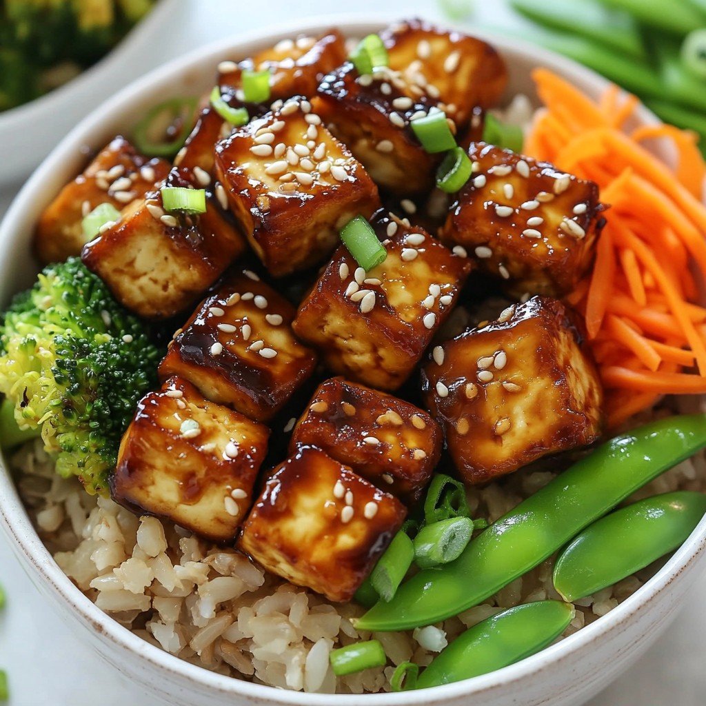 Savory Sesame Teriyaki Tofu Bowls for Dinner Delight