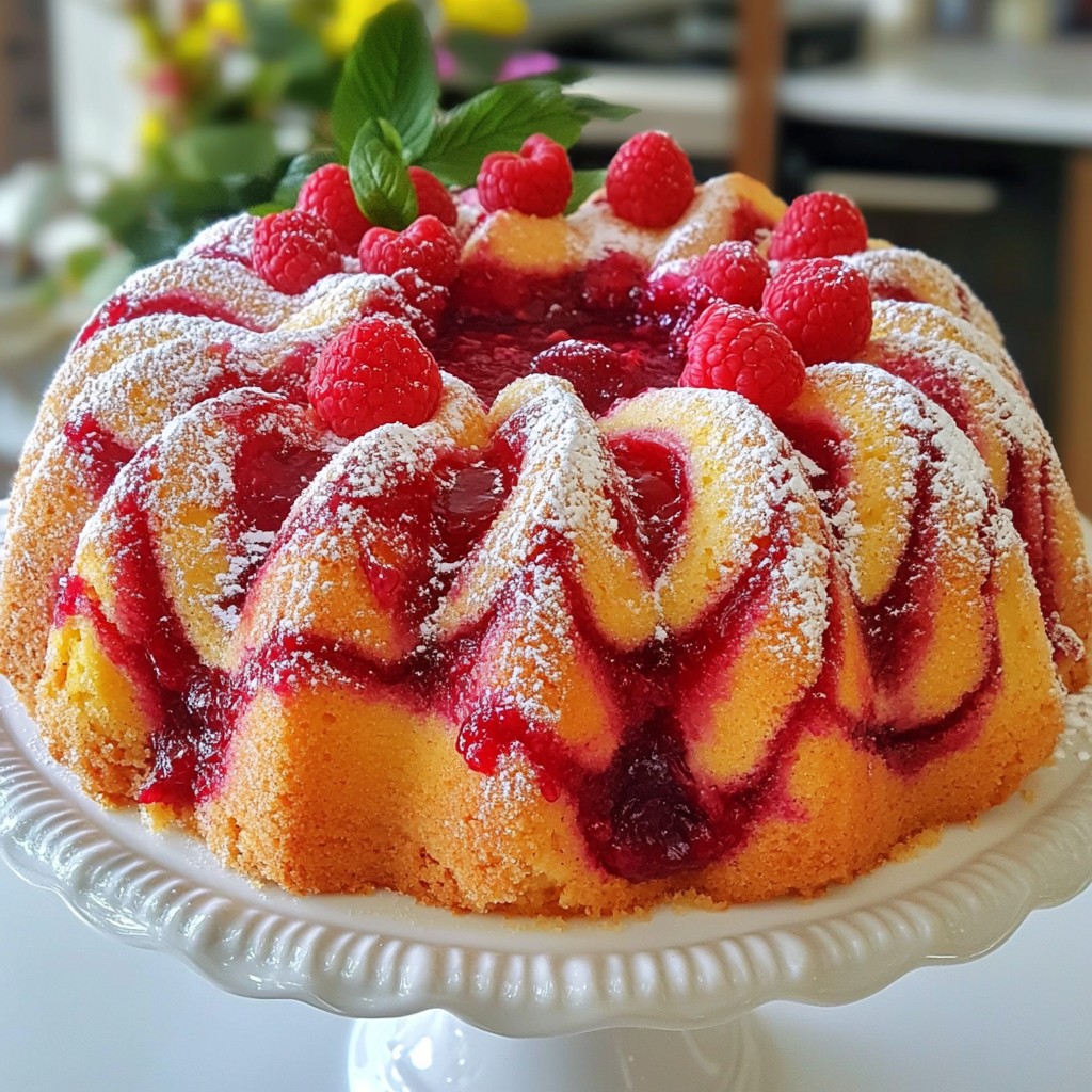 Raspberry Swirl Pound Cake Delightful Dessert Recipe