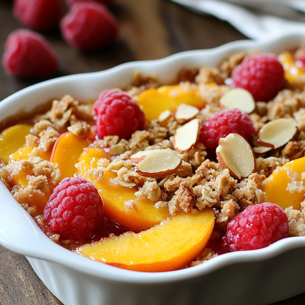 Peach Raspberry Crisp Delightful and Simple Dessert