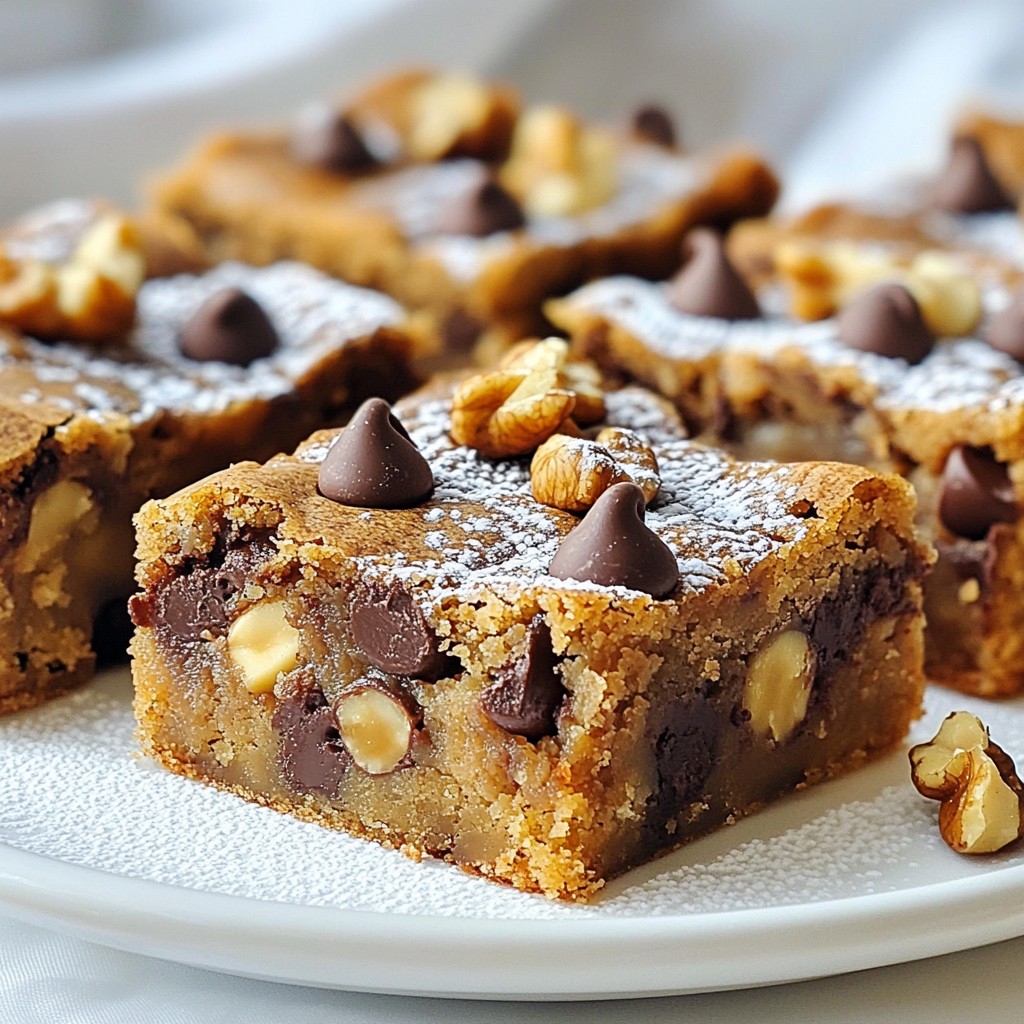Vegan Chocolate Chip Blondies Delightful and Easy Treat