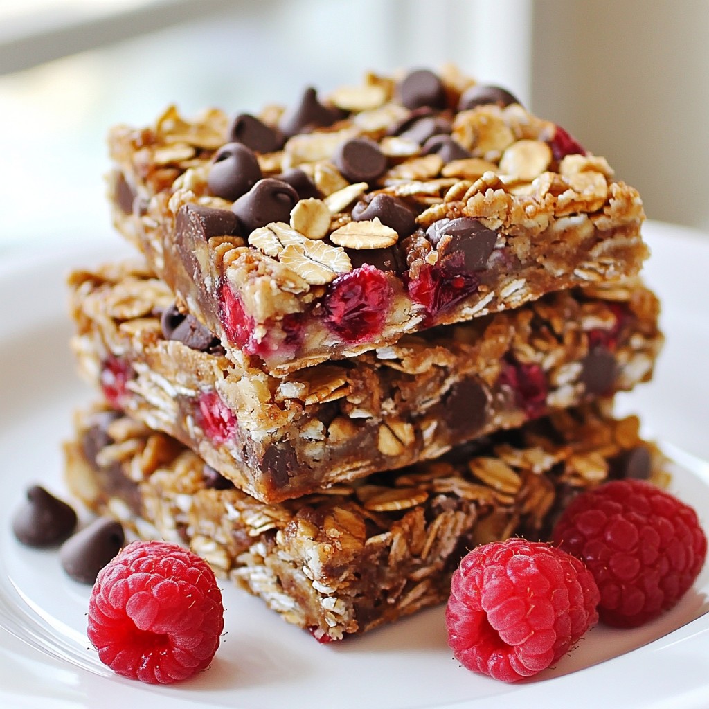 Raspberry Chocolate Chip Granola Bars Delightful Snack