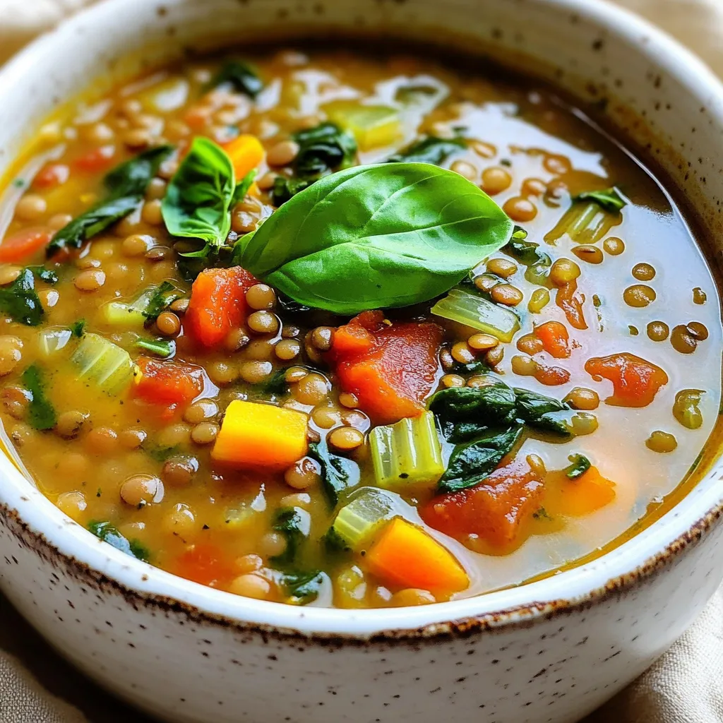 Slow Cooker Creamy Tuscan Lentil Soup Delight