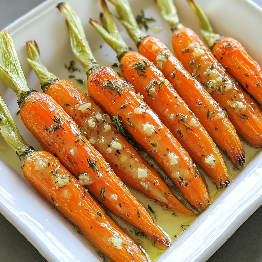 Garlic Herb Butter Roasted Carrots Savory Side Dish